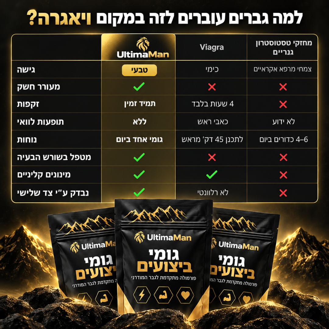 ULTIMA MAN | גומי ביצועים עוצמתי לגבר: 6 ב־1