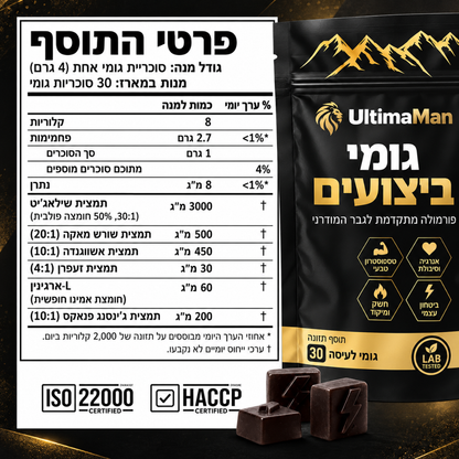ULTIMA MAN | גומי ביצועים עוצמתי לגבר: 6 ב־1