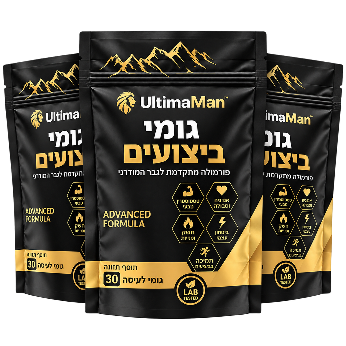 ULTIMA MAN | גומי ביצועים עוצמתי לגבר: 6 ב־1